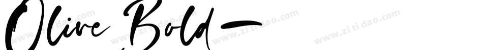 Olive Bold字体转换